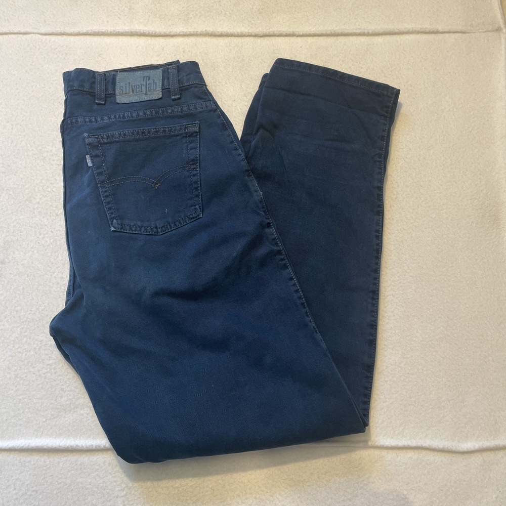 Vintage Levi's SilverTab Baggy Jeans Mens 32x32 Blue Denim Y2K Loose Fit Pants